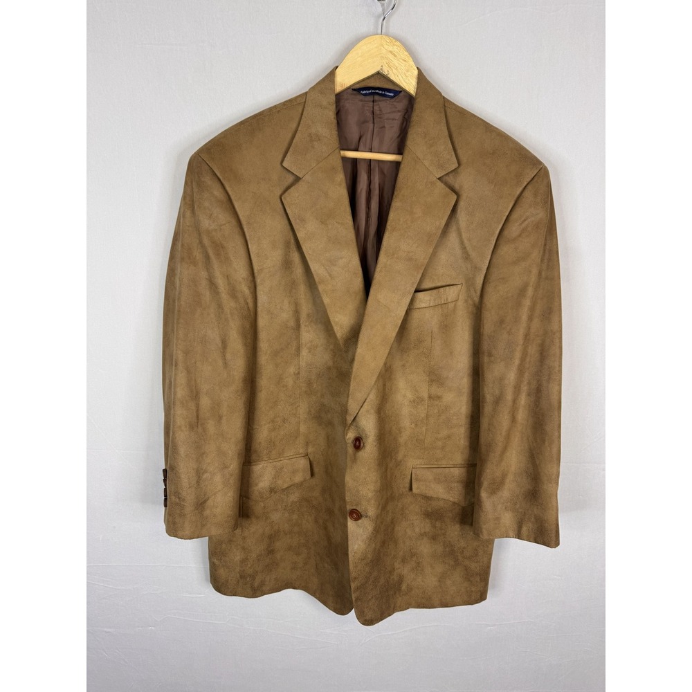 Pinto Ranch Mens Western Microfiber Suede Blazer Tan Sport Coat 44R